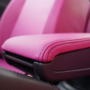 Custom pink Volkswagen Beetle leather interior