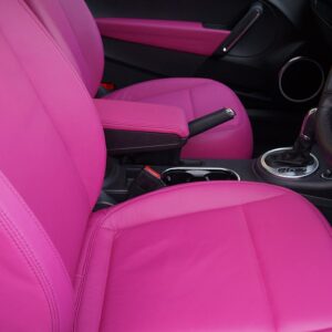Custom pink Volkswagen Beetle leather interior